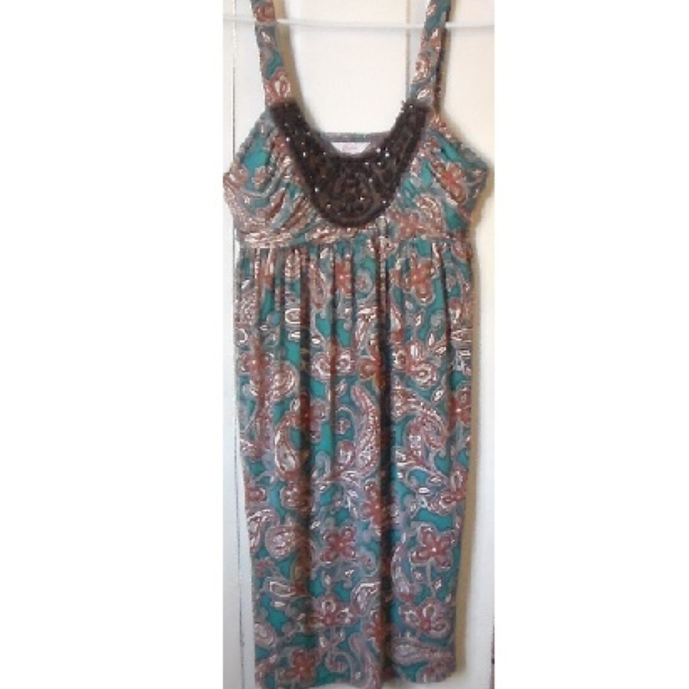 Beaded Paisley Dress By "Candie's"